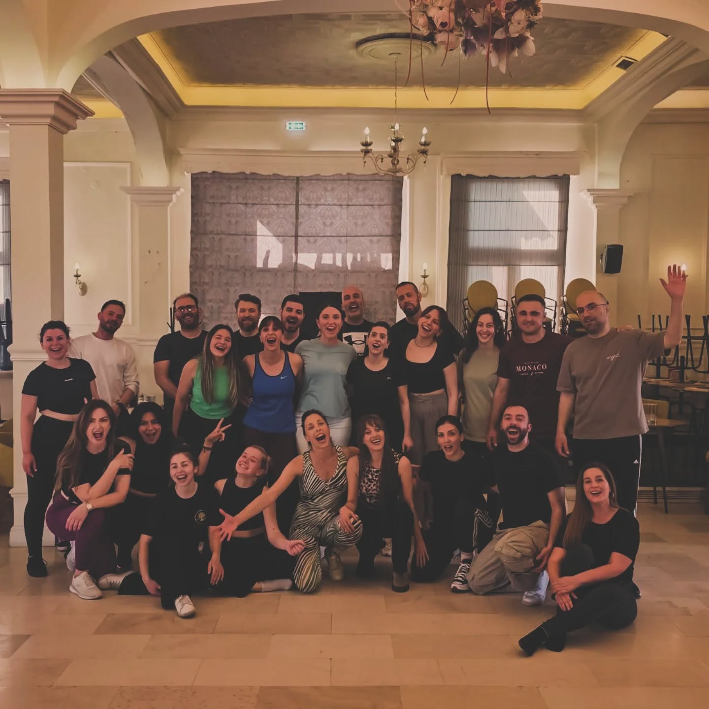 Latin Grow dance community group photo after successful salsa workshop in Komotini, Northern Greece